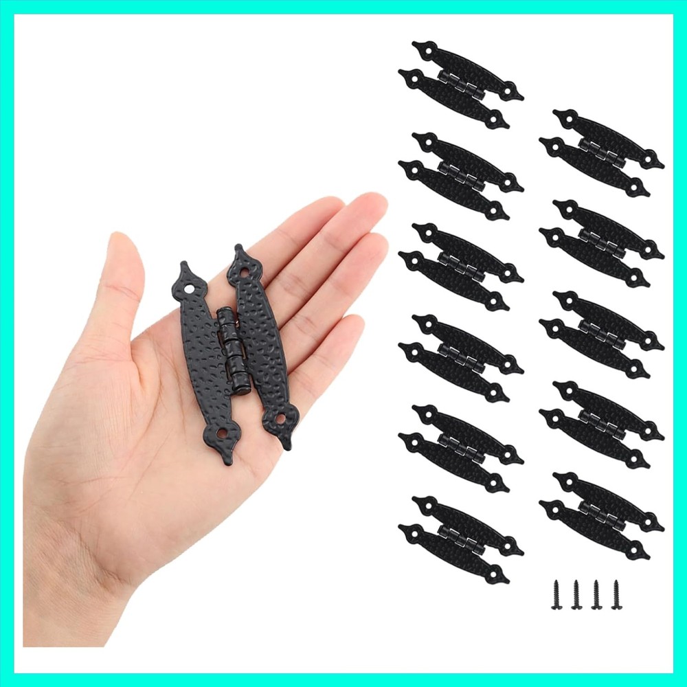 12 Pieces 6 Pairs Cabinet Hinges, Hammercraft Face Frame Flush Mount H Black …