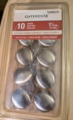 Satin Nickel Solid Cabinet Knob 10-Pack Liberty Classic Round 1-1/4 in. 32 mm