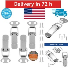 4 Pack Spring Loaded Toggle Latches Stainless Steel Cabinet Box Catch