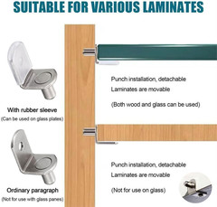 50 Pcs Shelf Support Pegs, 1/4 Inch (6.35Mm) Metal Shelf Pins for Wood Shelves A