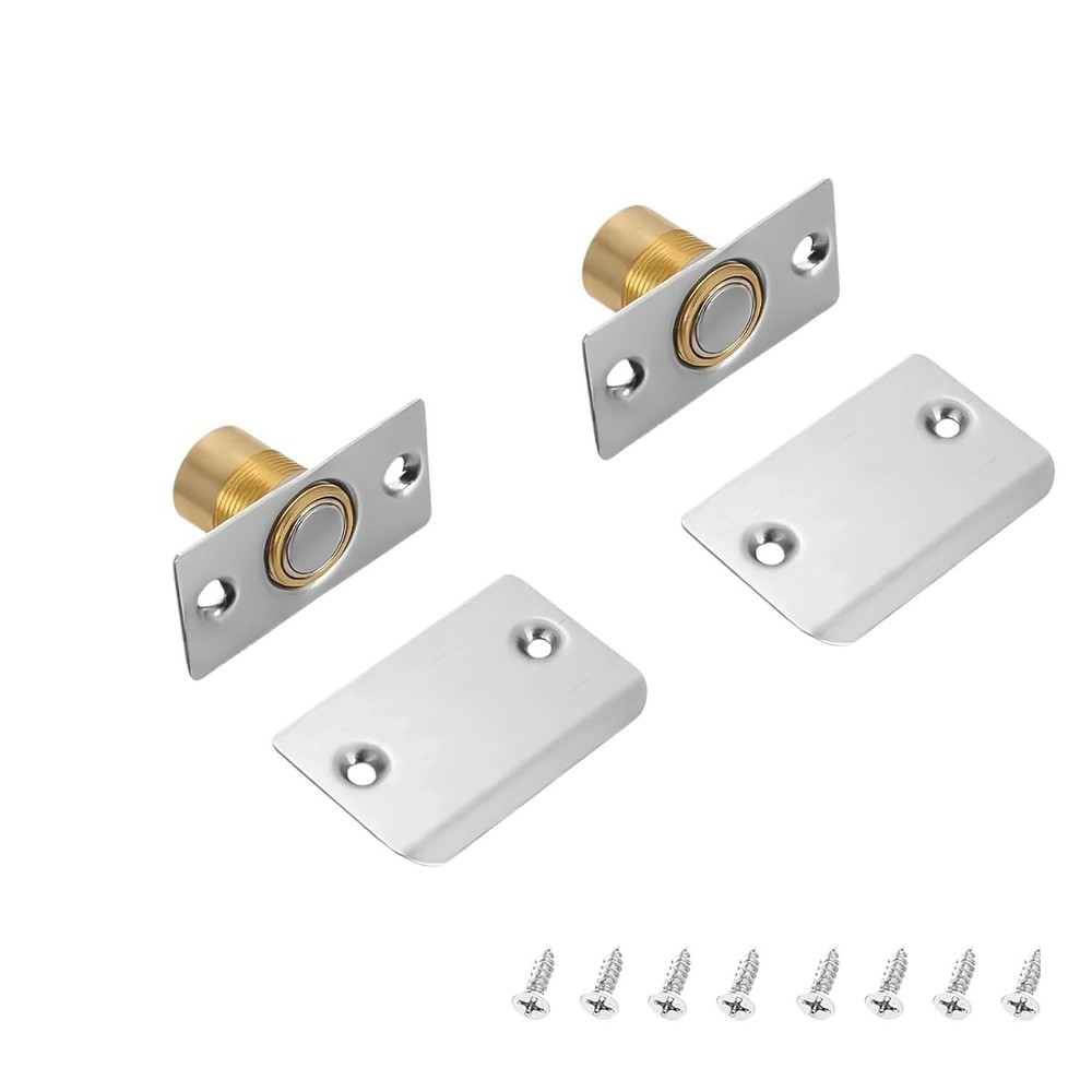 Adjustable Door Ball Catch Set 2 Pack Stainless Steel Magnetic Hidden Catch