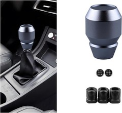 Car Shift Knob, Aluminum Alloy Manual Automatic Vehicle Gear S Color: Titanium