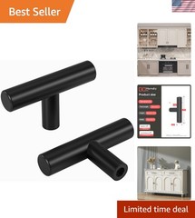 Classic Round Black Cabinet Knobs – 30 Pack Drawer Pulls for Kitchen & Bathroom