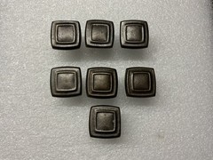 7 Belwith Grandville 1-1/2” Square Cabinet Knobs Bronze Cast Iron (44