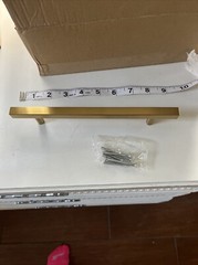 Goldentimehardware 25 Pack Gold Drawer Pulls 6 3/10 Inch Brushed Brass Handles.