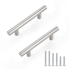 Brushed Nickel Cabinet Pulls 3 Inch 76mm Stainless Steel Drawer Handles Euro T B
