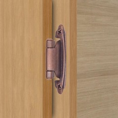24 Pcs Antique Copper Kitchen Cabinet Hinges 1/2 Inch Overlay Self Closing