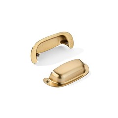 10 Pack 2-1/2″(64mm) Hole Center Retro Satin Brass Drawer Pulls Brushed Brass