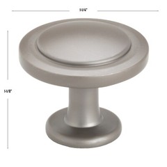 GlideRite 1-1/4″ Dia Classic Round Ring Knob Graphite – 80960-GPH-1