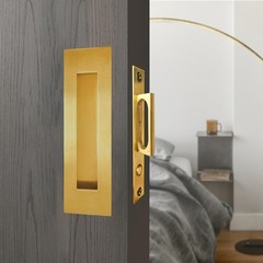 1 PCS Gold 6 Inch Recessed Finger Flush Barn Closet Pocket Door Edge Pulls