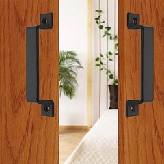 6.1″ Barn Door Handles – Gate Pulls for Wooden Fences Shed 6.1″ -2pcs(black)