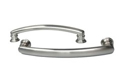 Cabinet Pulls 128mm Brushed Nickel Transitional Arch Bar Kitchen Bath Drawers