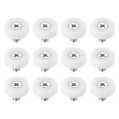 19mm Drawer Rollers, 12 Pack Plastic Drawer Pulley Bearing Small Pulley