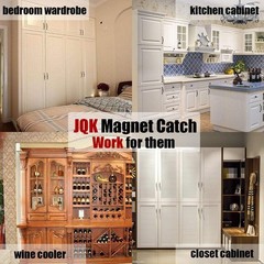 Pack of 4 Powerful Magnetic Cabinet Catches – Rustproof Stainless Steel Design