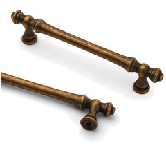 Retro Antique Brass Drawer Pulls, 10 Pack