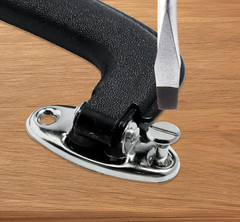 2 Pcs Luggage Handle Replacement with Mounting Screw, Black Plastic Pull Handles