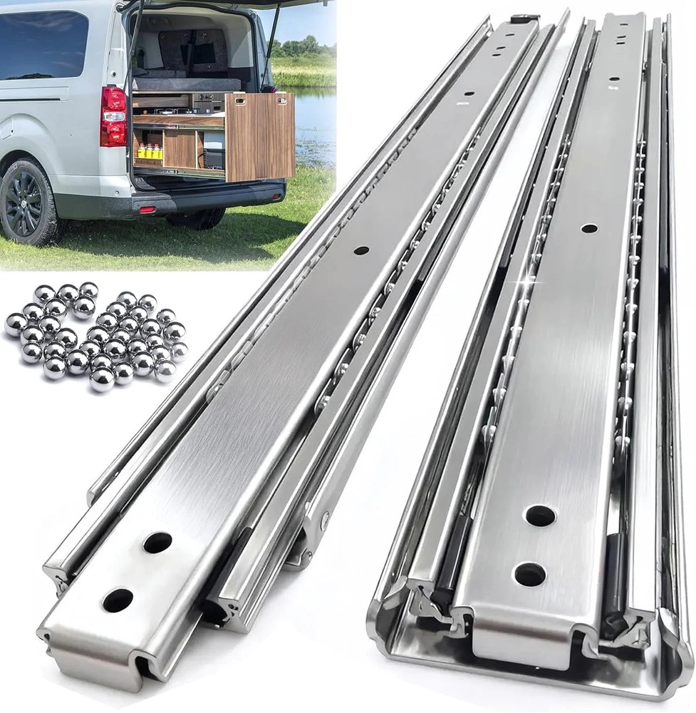 Thickened 200Lbs Heavy Duty Drawer Slides 1 Pair 10 12 14 16 18 20 22 24 32 40 F