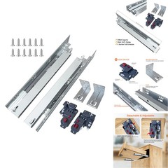 FCOUMY 4 Pair 12 Inch Undermount Soft Close Drawer Slides Full Extension