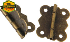 12 Pcs Antique Bronze Butterfly Hinges 20x17mm Jewelry Box Craft w/ Screws