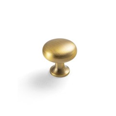 6 PCS Brushed Brass Bronze Cabinet Knob Single Hole Center Luxury Pull