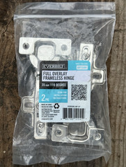 Everbilt Full Overlay Frameless Soft Close Hinges 35mm 110° 2-Pack H32636E