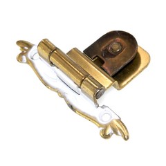 Single Demountable Cabinet Hinge 3/8″ Inset Machine Ivory Gold CM7753-MW