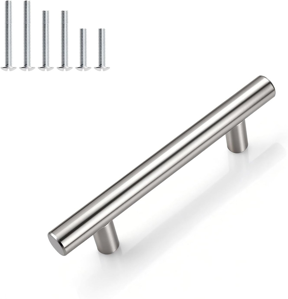 30 Pack 3 Inch (76Mm) Hole Center Cabinet Pulls, Brushed Nickel Kitchen Cabinet