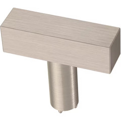 (10-Pack) Simple Square Bar 1-1/4 In. (32 Mm) Modern Stainless Steel T-Shaped Ba