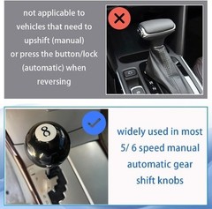 Round Ball Shift Knob Black 8 Ball Billiard Style Universal Gea Color: black 8