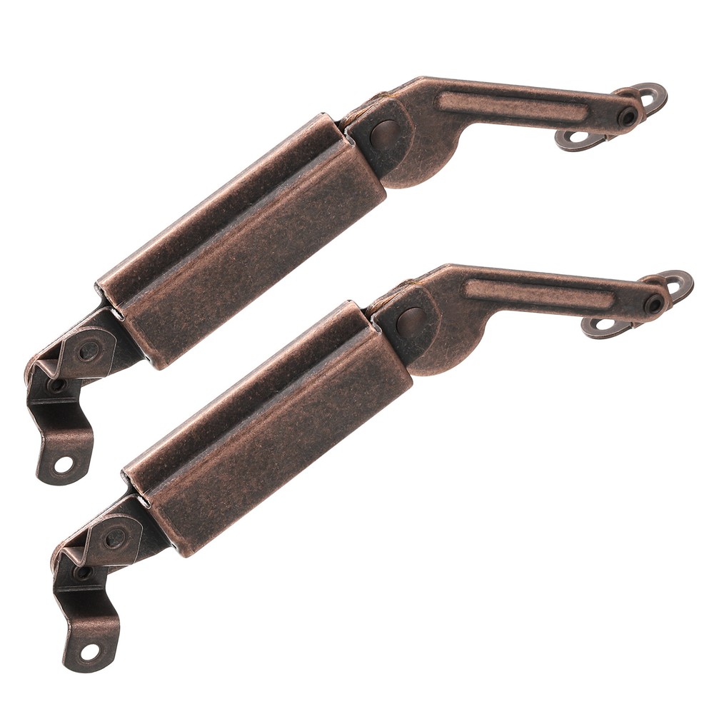 2 Pcs Left Right Spring Lid Hinge, Lid Stay Support Hinges Reddish Bronze