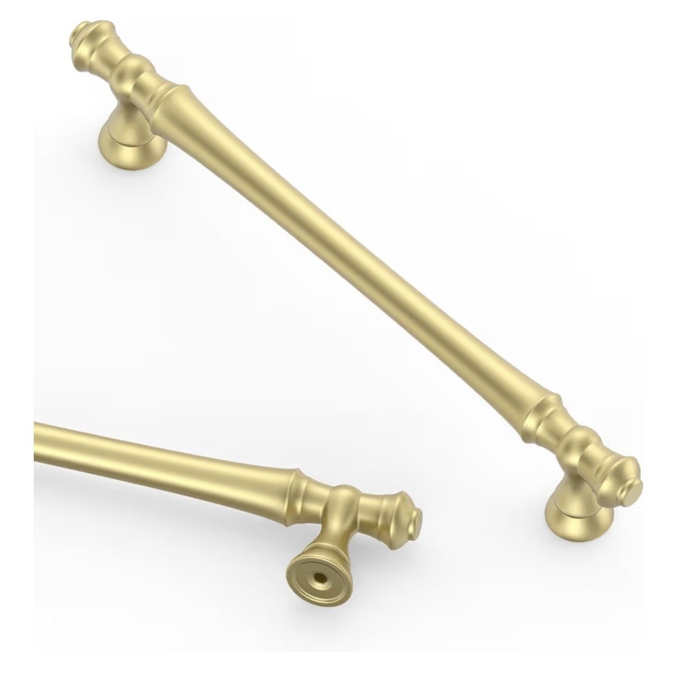 Brushed Gold Cabinet Handles. Drawer Pulls. 10 Pack 5 Inch (128mm)