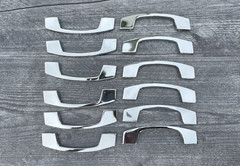 Lot of 12 Vintage Mid Century Modern Silver Chrome Metal Drawer Pulls Atomic