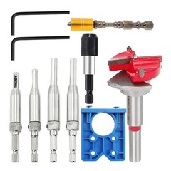 8 Pcs Pots Hinge Template Set Hinge Drills Locator Door Hinge Drilling Tool