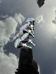 4Pcs Crystal Glass Cabinet Knobs AB Rainbow Diamond Drawer Pull Handles Chrome