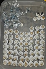 59 Vintage White Porcelain Drawer Cabinet Knobs Made in Japan 1.5 inches +screws