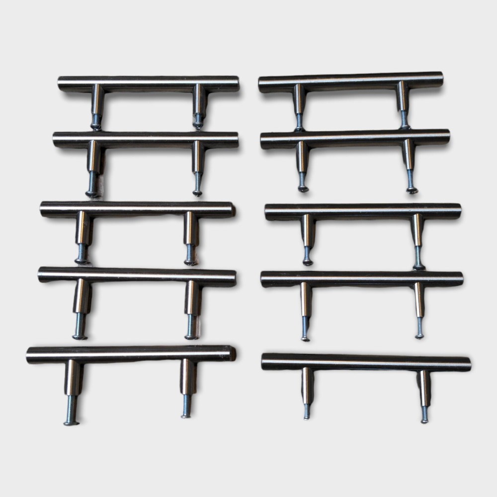 (10) 3″ Holes 5 1/4″ Length Cabinet Handle T Bar Door Drawer Pulls Solid Steel
