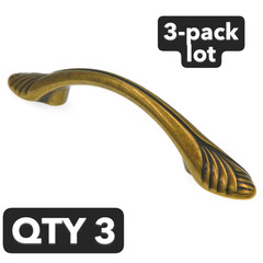 3-pack Amerock True Elegance Burnished Brass 3″ CC Cabinet Handle Pull BP1352O77