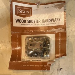 Sears 4 Panel Wood Shutter Hardware Kit Butt Hinges Polished Brass (USA ) Made