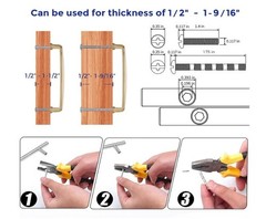 Juego de 30 tiradores sólidos de 5″ en bronce champán para cajones y gabinetes