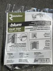 Blum 60 Deg. CLIP Top Lazy Susan Bi-Fold Concealed Cabinet Hinge BP79M85021180U