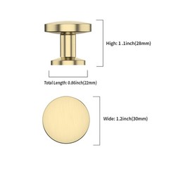 Asidrama 10 Pack Brushed Brass Kitchen Cabinet Knobs Dresser Knobs Drawer Knobs