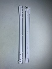 8pk – 14-Inch White Drawer Slides with Double Stoppers Alloy Steel Push-to-Close