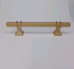Matte Brushed Gold Tone Metal Cabinet Drawer Pulls Handle 4 Pack