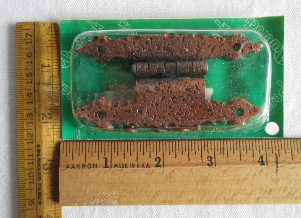 NOS 3/8″ offset H Hinge cabinet – antique copper Amerock # A1620 Colonial
