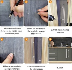 12 PACK 5 inch T-Shaped Cabinet Handle Bar Cabinet Pulls Brushed Nickel Cupboard