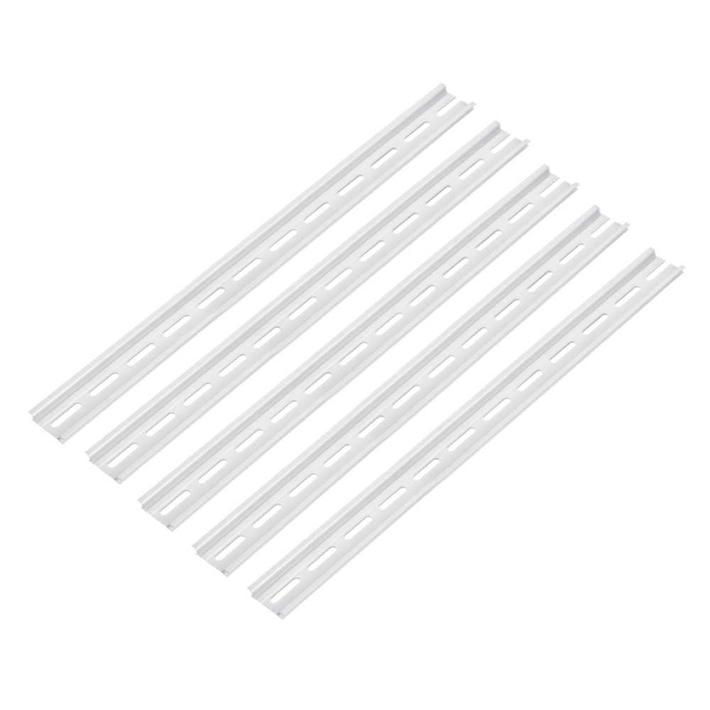 DIN Rail Slotted Aluminum Mounting Guide 15″ x 1.4″ x 0.3″ Pack of 5 Pcs
