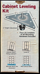 Cabinet Leveling Kit For Large Cabinets Includes 4 Triangular Plates Adjusts 2”