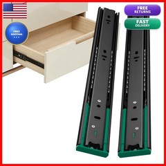 homdiy 5 Pair 24 Inch Black Ball Bearing Drawer Slides Side Mount Soft Close