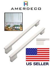 Amerdeco 2 Pack Brushed Satin Nickel Cabinet Pulls 12.5 Inch(320MM) Hole Centers