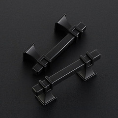 30 Pack 2-1/2 Inch Blackcabinet Handles Square Zinc-Alloy Pulls for Kitchen Dres